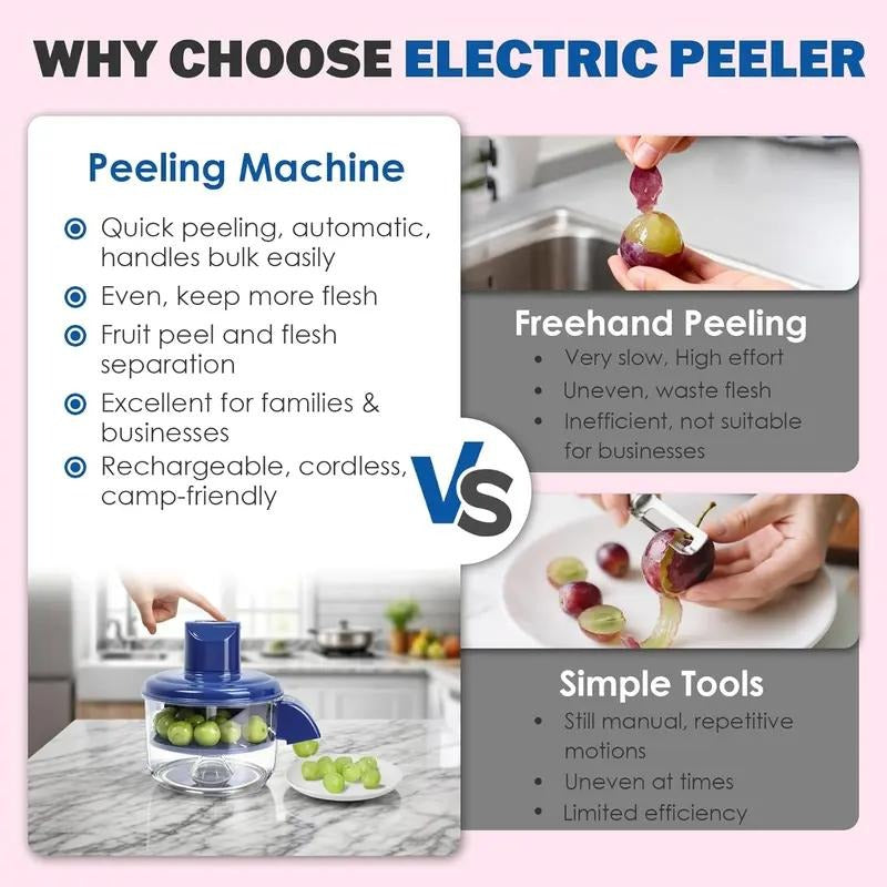 Portable Automatic Electric Fruit Peeler Grape Peeler