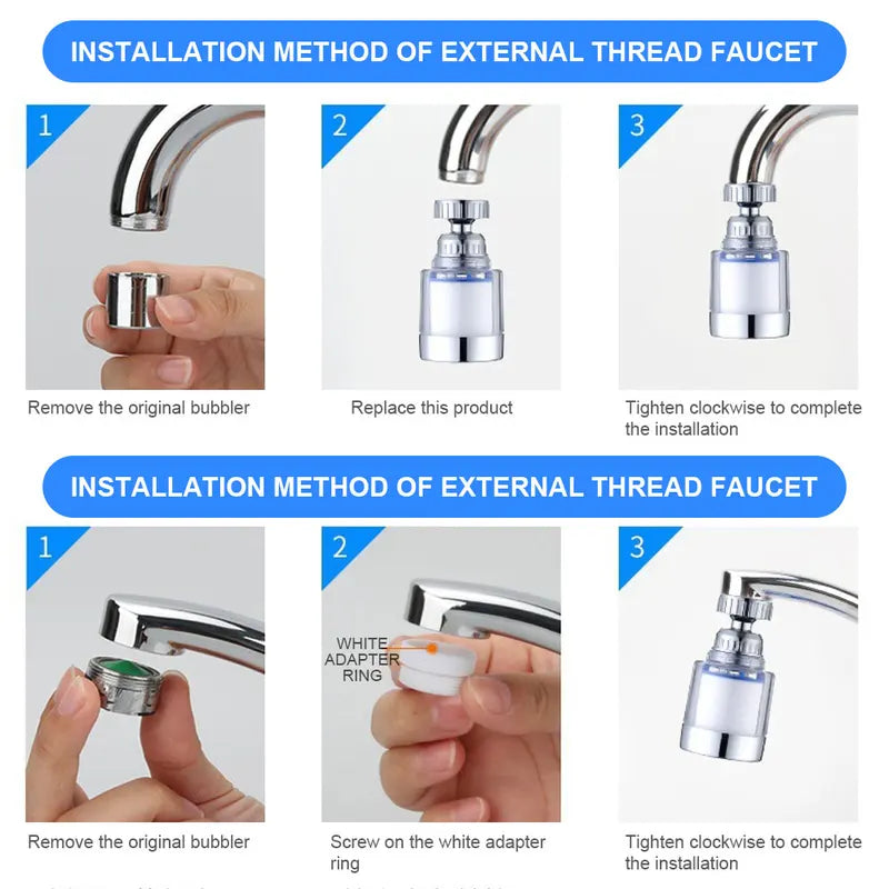 2set Faucet Water Filter Element Remove Chlorine – back view