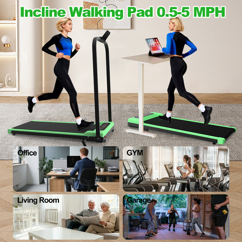 Foldable Treadmill With Handle Bar Incline 2 – side view