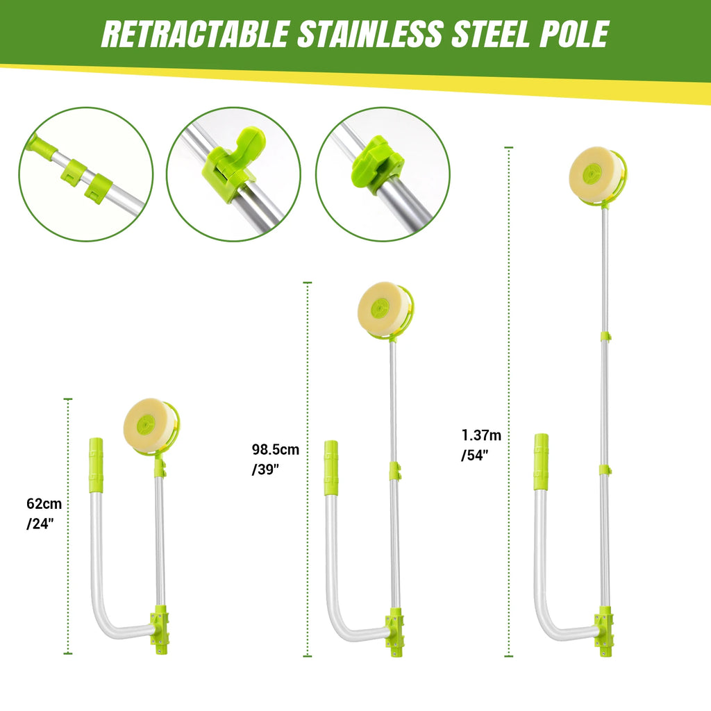 Telescopic Window Cleaning Tool High Rise Window – side view