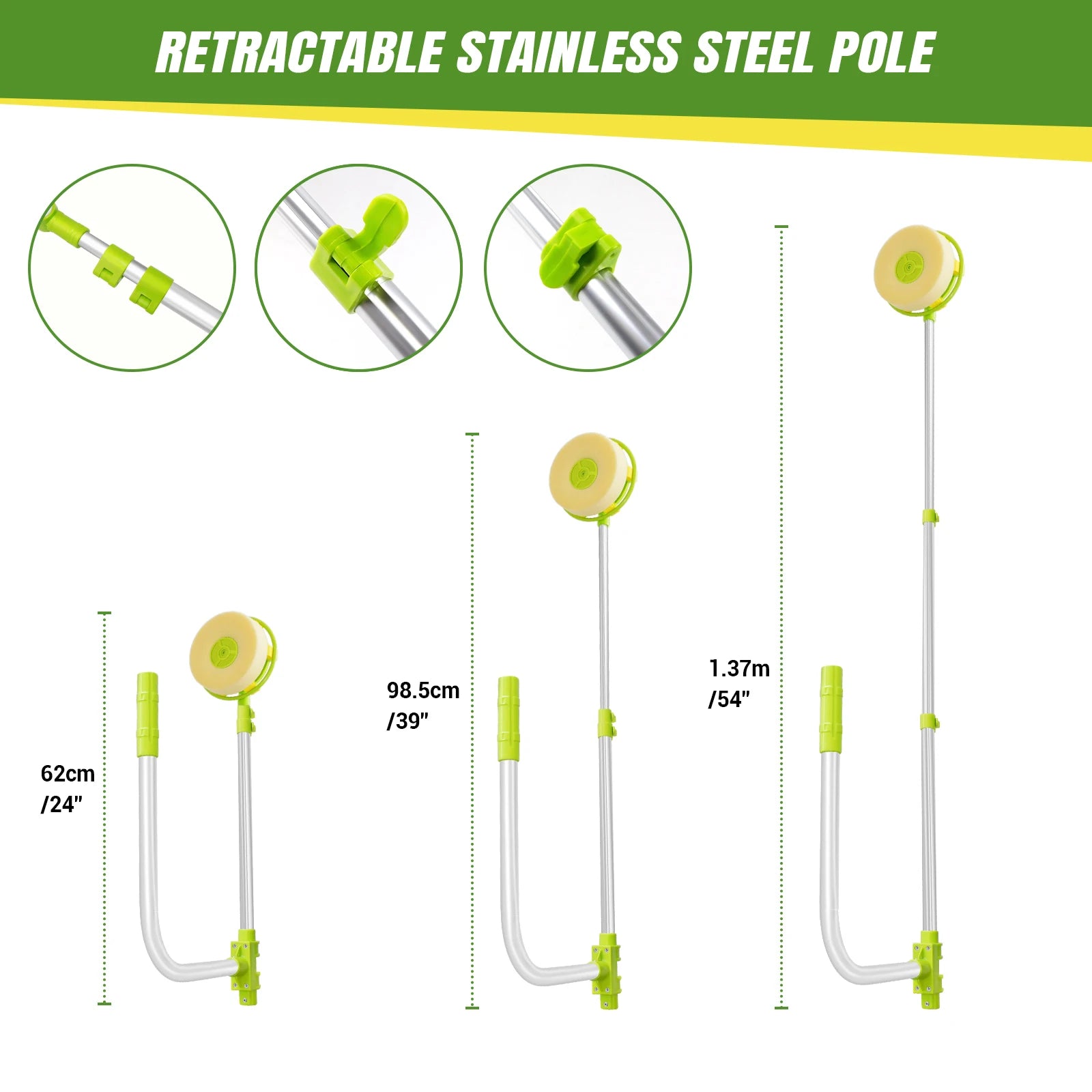 Telescopic Window Cleaning Tool High Rise Window – side view