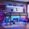 Full Size Gaming Loft Bed With Desk