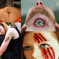 Temporary Scar Tattoos Stickers Realistic Bloody Wound – in use
