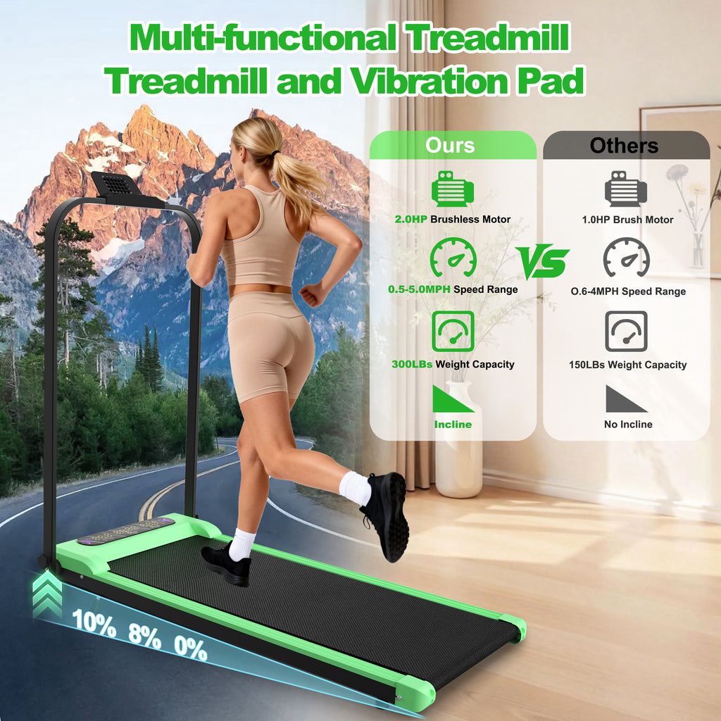 Foldable Treadmill With Handle Bar Incline 2 – in use