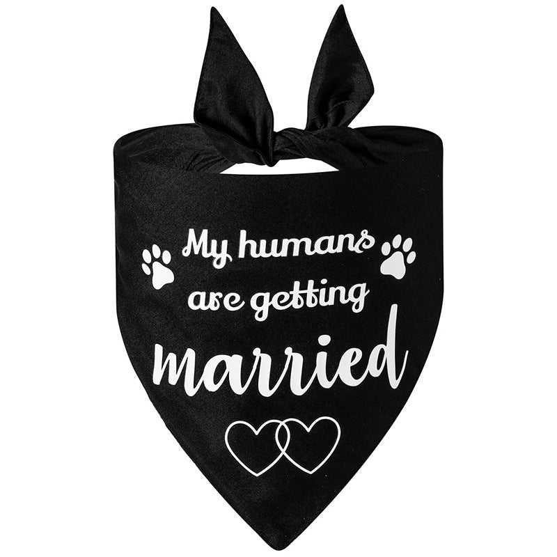 Dog Wedding Bandana My Humans Are Getting – in use
