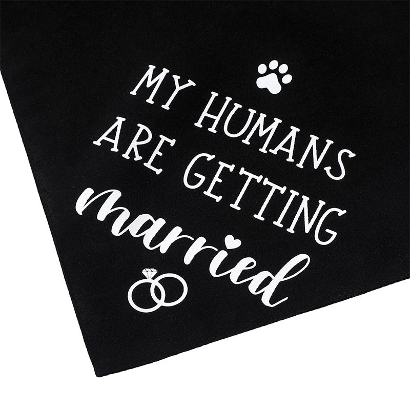 Dog Wedding Bandana My Humans Are Getting – back view