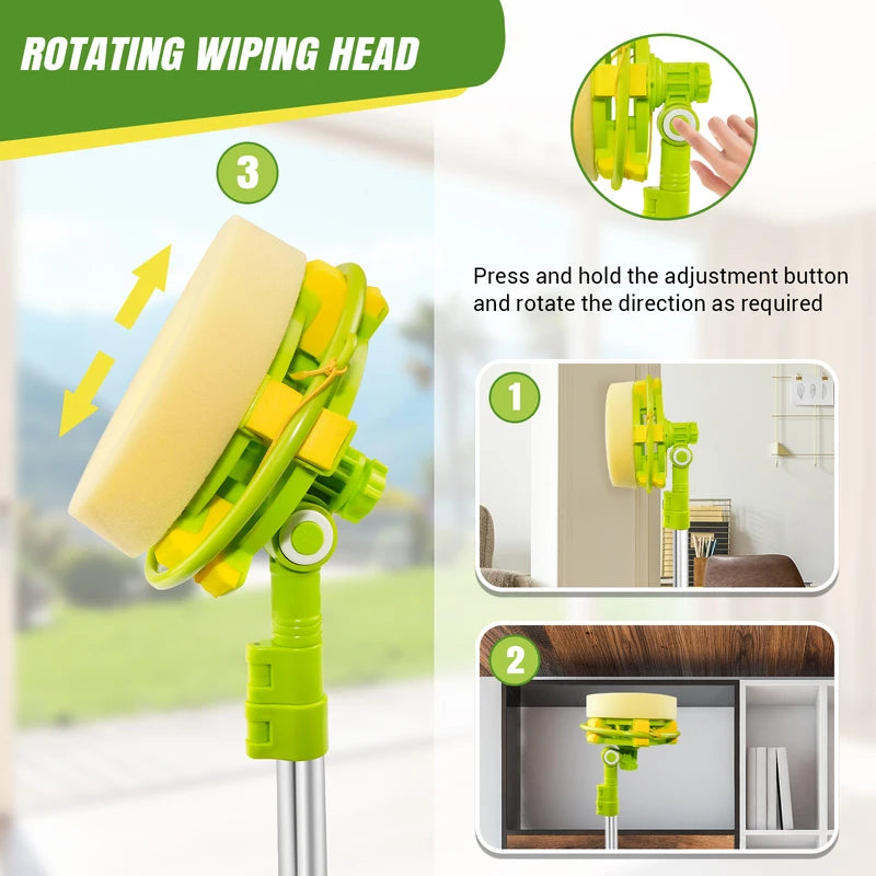 Telescopic Window Cleaning Tool High Rise Window – in use