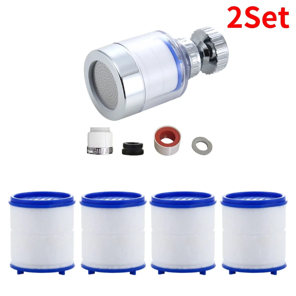 2set Faucet Water Filter Element Remove Chlorine – in use